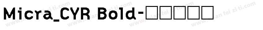 Micra_CYR Bold字体转换